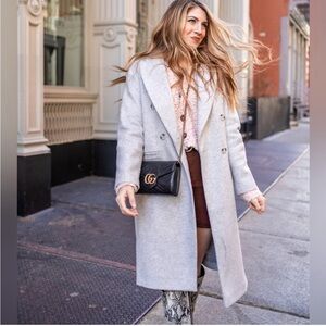 Topshop Brooke Double Breasted Long Coat